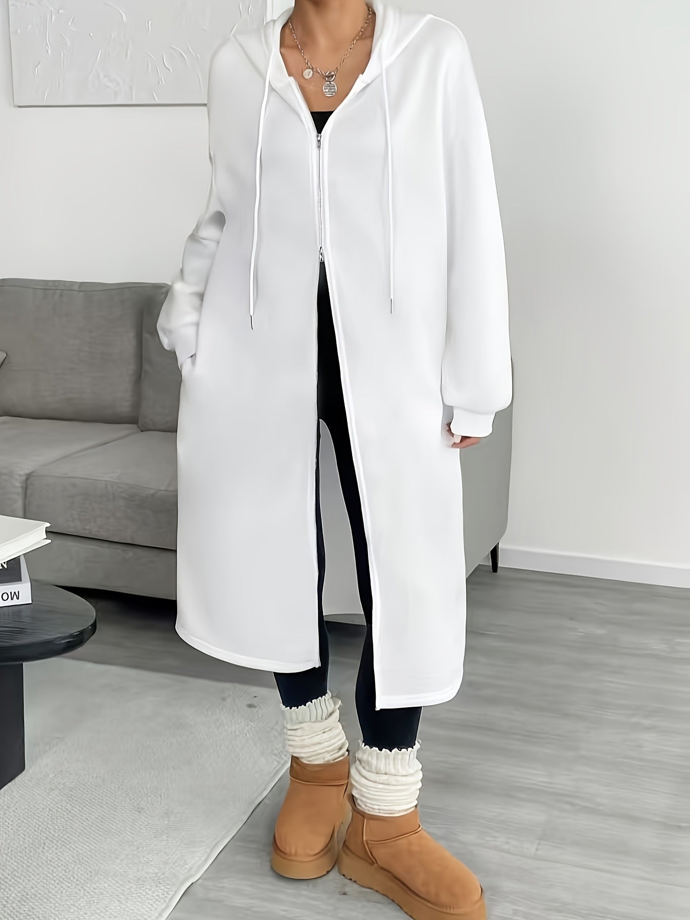 Capuchonjas met rits en knoopsluiting – NOVAQUANTIS - Glamorix