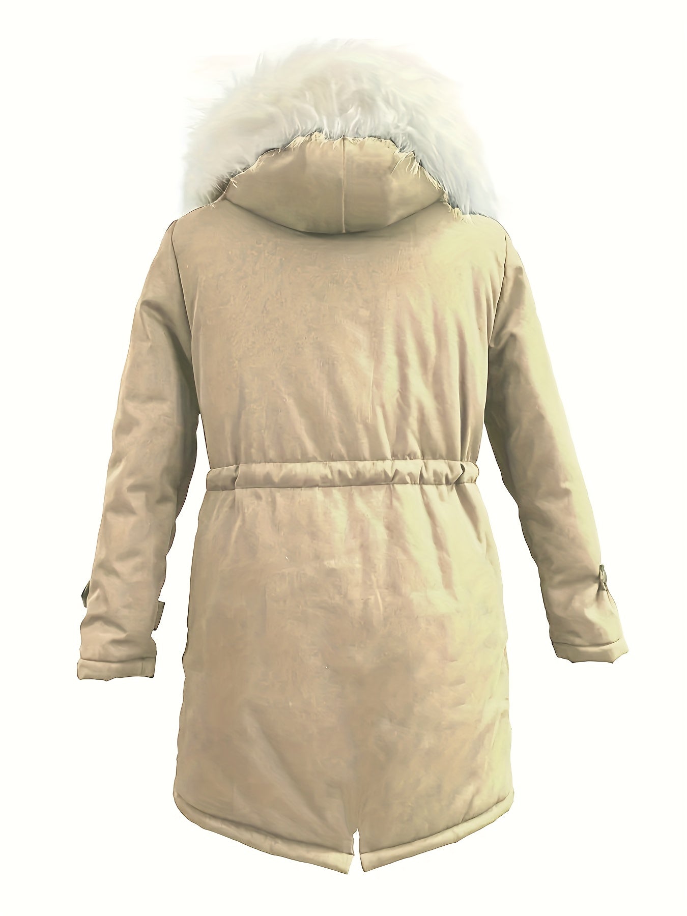 Halflange jas met fleece voering en capuchon – NEVONIX - Glamorix