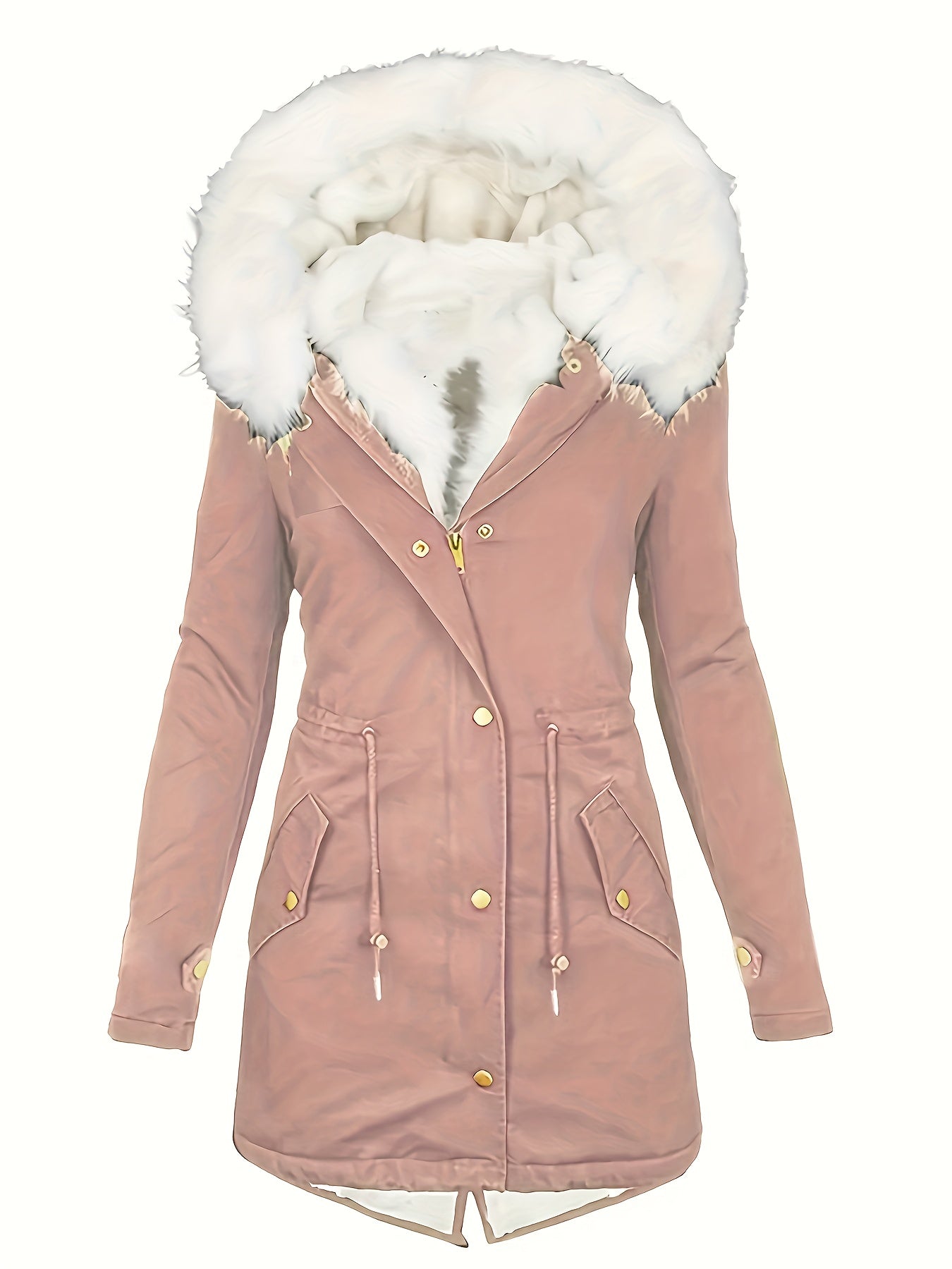 Halflange jas met fleecevoering en capuchon – FROSTWEAR - Glamorix