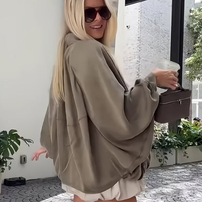 Jas - Geplooide Body En Rits Voor Bewegingsvrijheid - Glamorix