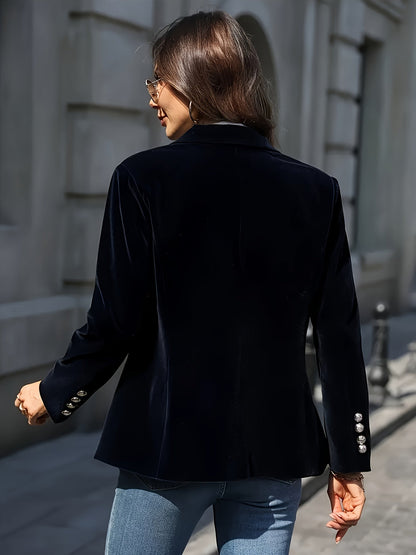 Lange jas met h-silhouet en knoopsluiting voor dames – ZENTI - Glamorix