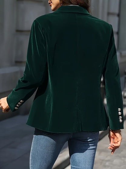 Lange jas met h-silhouet en knoopsluiting voor dames – ZENTI - Glamorix