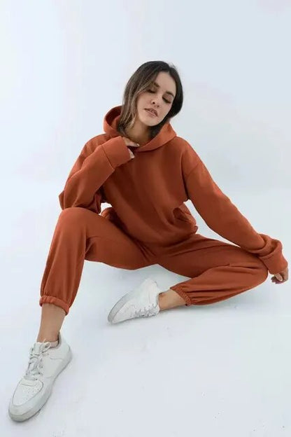LILA - Relaxed fit hoodie en jogger loungeset voor dames