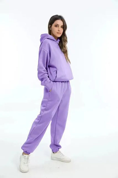 LILA - Relaxed fit hoodie en jogger loungeset voor dames
