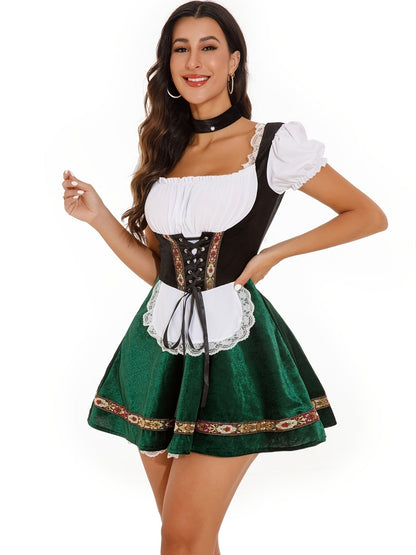 Jurk met aansluitend bovenstuk en losse rok voor dames – AZ - Glamorix