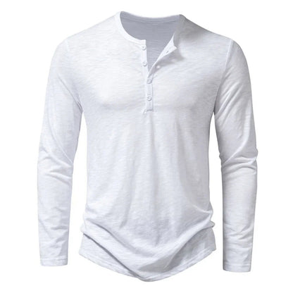 Casual heren longsleeve shirt met knoopsluiting en relaxte look – LEXON KNIT - Glamorix