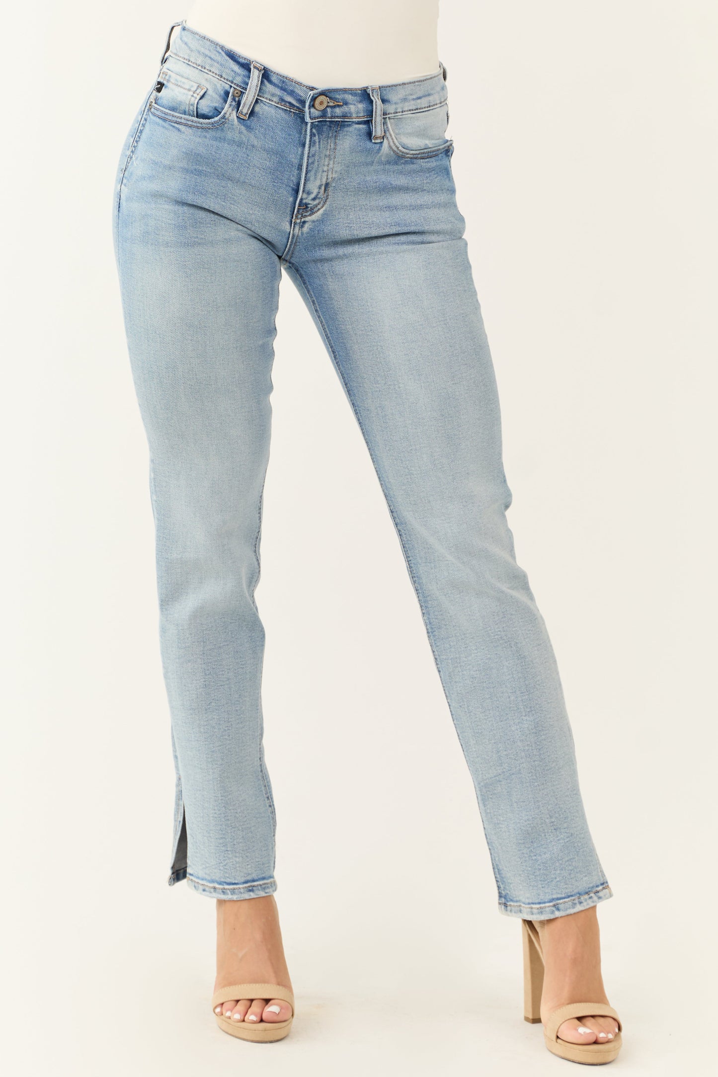 NAÏA – Dames jeans met rechte pijpen in lichtblauw denim - Glamorix