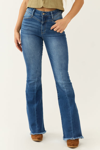 ELARA – Flared dames jeans van comfortabel stretch denim - Glamorix