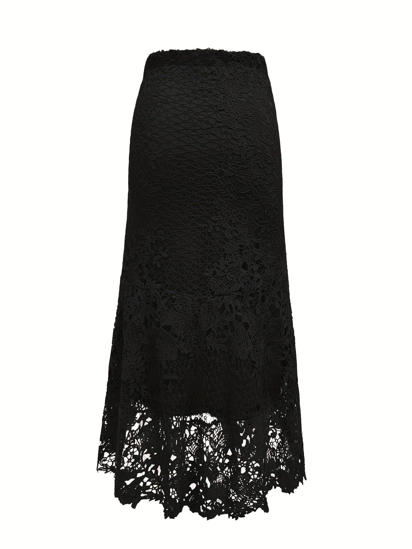 Kanten Rok - Asymmetrische Zoom En Hoge Taille Vrijheid - Glamorix