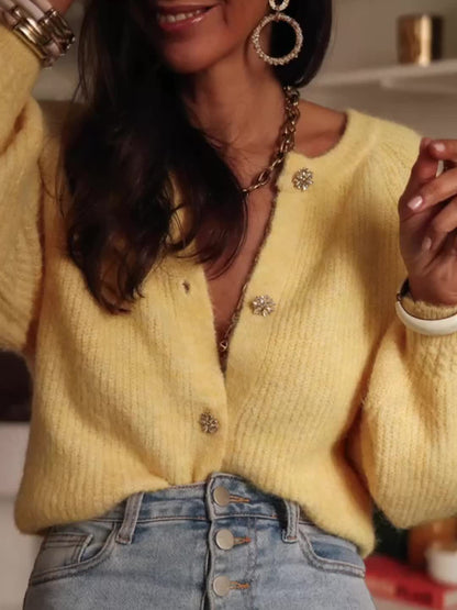 Katoenmix blazertrui met voorzijde en flex vorm – NOVAWEAR - Glamorix