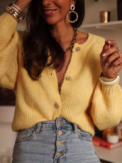 Katoenmix blazertrui met voorzijde en flex vorm – NOVAWEAR - Glamorix