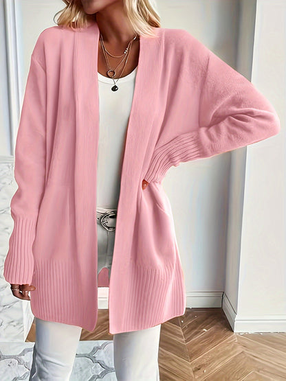 Katoenmix Trui-Cardigan – V Hals & Losse Pasvorm Warmte - Glamorix