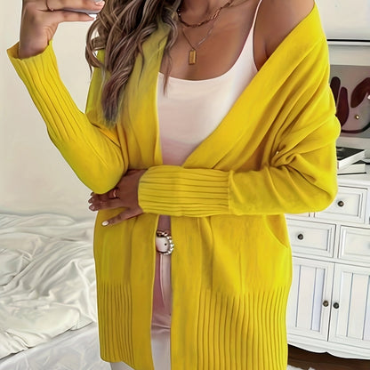 Katoenmix Trui-Cardigan – V Hals & Losse Pasvorm Warmte - Glamorix