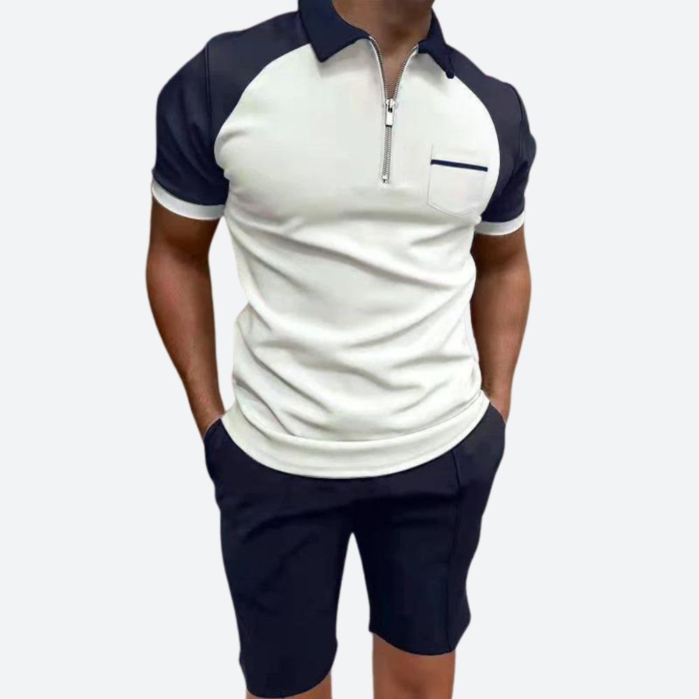 Getailleerd herenpoloshirt met moderne uitstraling – VERTON - Glamorix