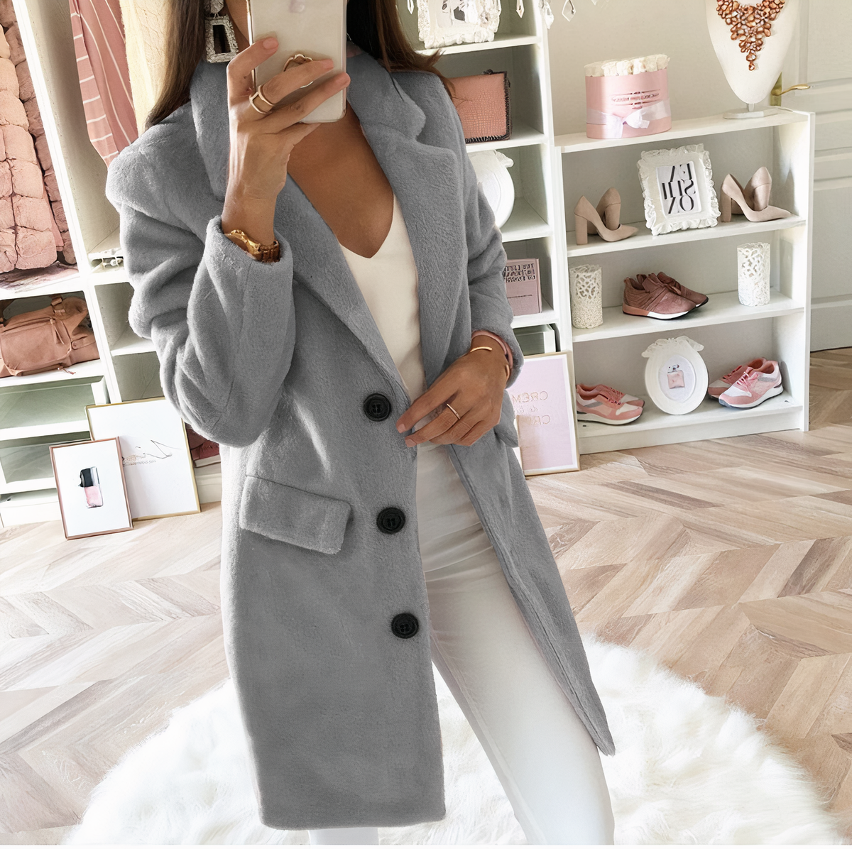 ELENA - Dubbelrijige winterjas voor dames