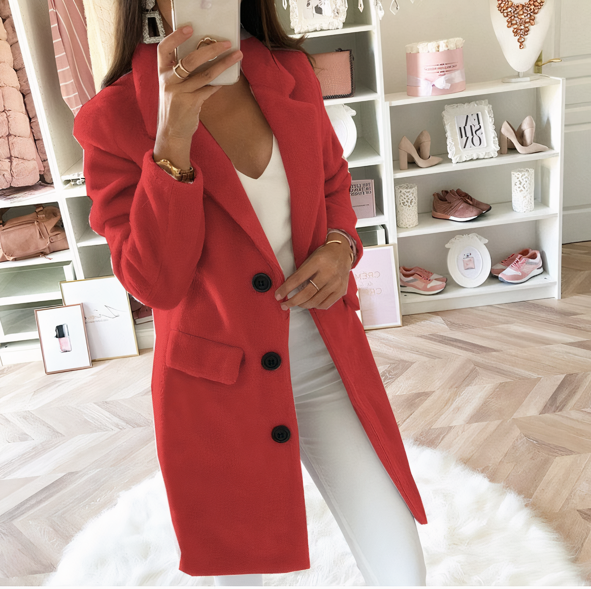 ELENA - Dubbelrijige winterjas voor dames
