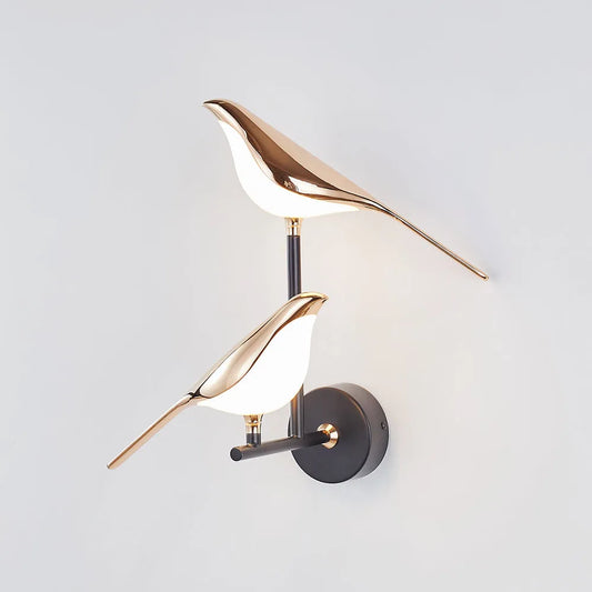 LUXBIRD – Chique Verchroomde Wandlamp/Plafondlamp met Vogelontwerp