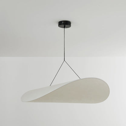 LUNALUX – Moderne LED hanglamp van metaal en synthetische zijde