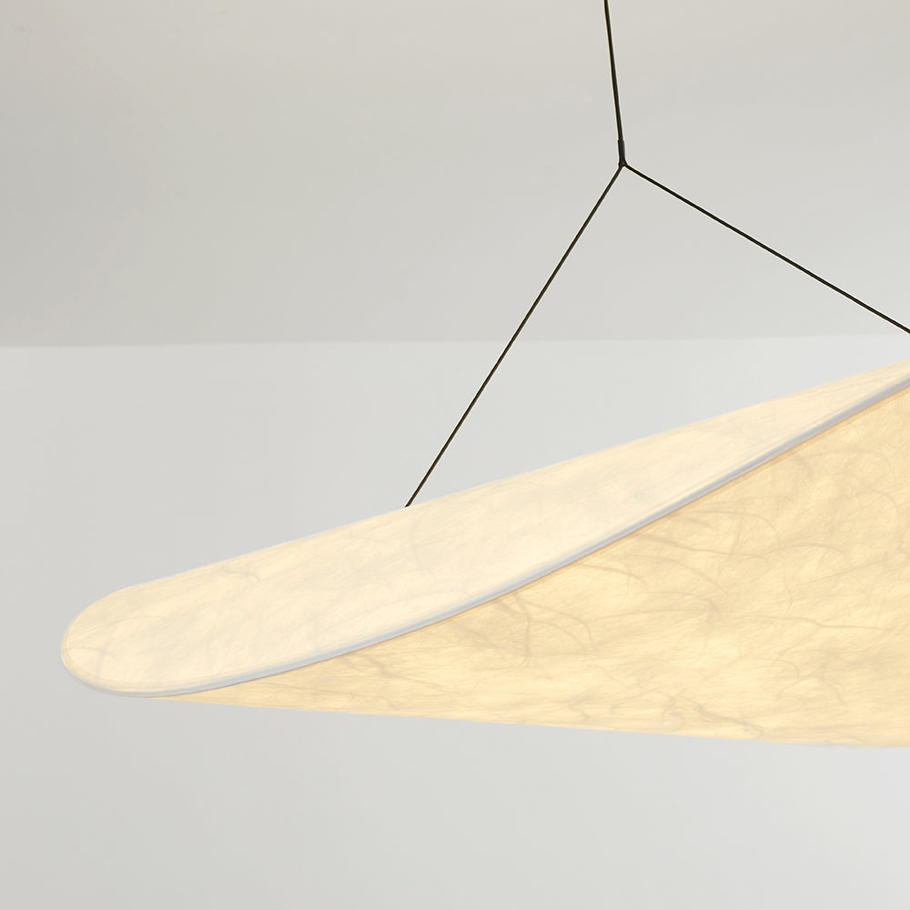 LUNALUX – Moderne LED hanglamp van metaal en synthetische zijde