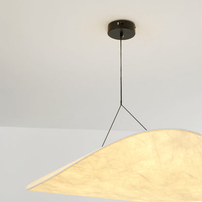 LUNALUX – Moderne LED hanglamp van metaal en synthetische zijde