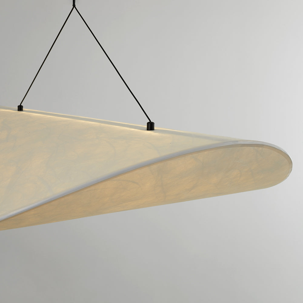 LUNALUX – Moderne LED hanglamp van metaal en synthetische zijde