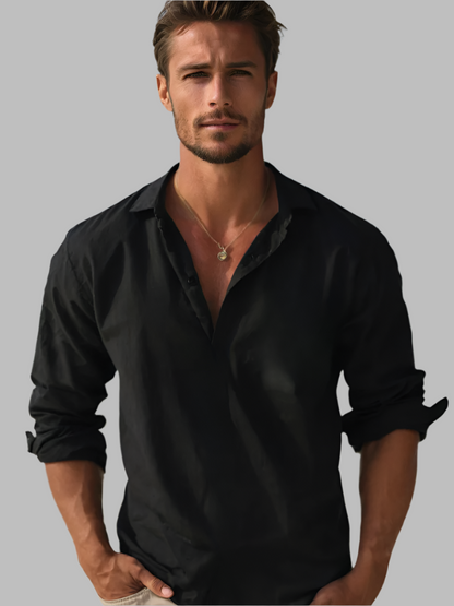 LEON - Klassiek lichtgewicht katoenen overhemd voor heren