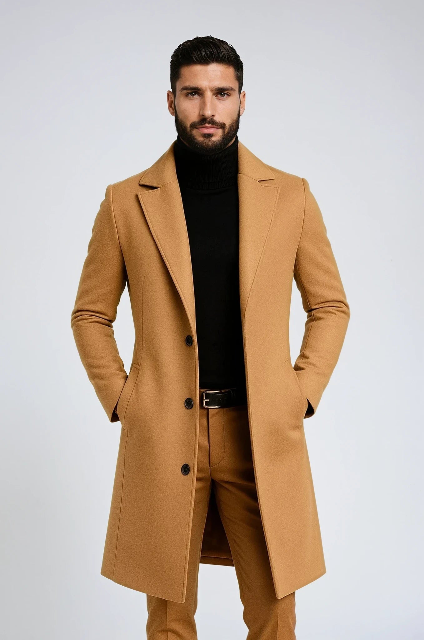 Heren Winterjas Lang | Met Knoopsluiting - Glamorix