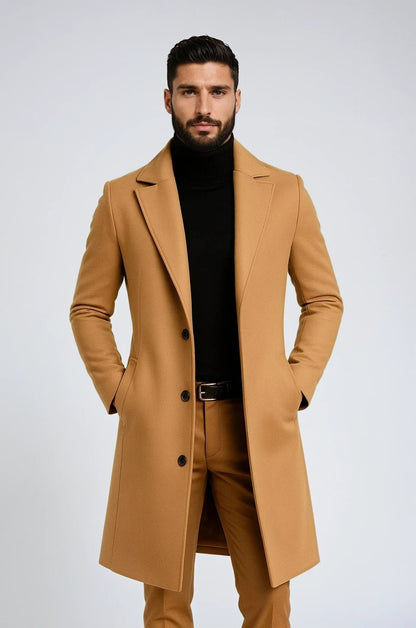 Heren Winterjas Lang | Met Knoopsluiting - Glamorix