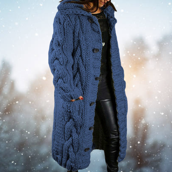 CELINE - Oversized gebreid damesvest met knopen