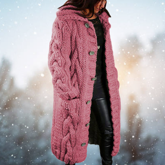 CELINE - Oversized gebreid damesvest met knopen