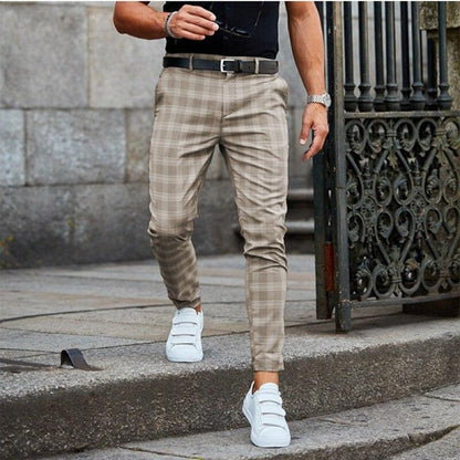 MARCUS - Stijlvolle geruite slim-fit chinos voor heren