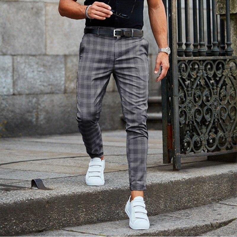 MARCUS - Stijlvolle geruite slim-fit chinos voor heren