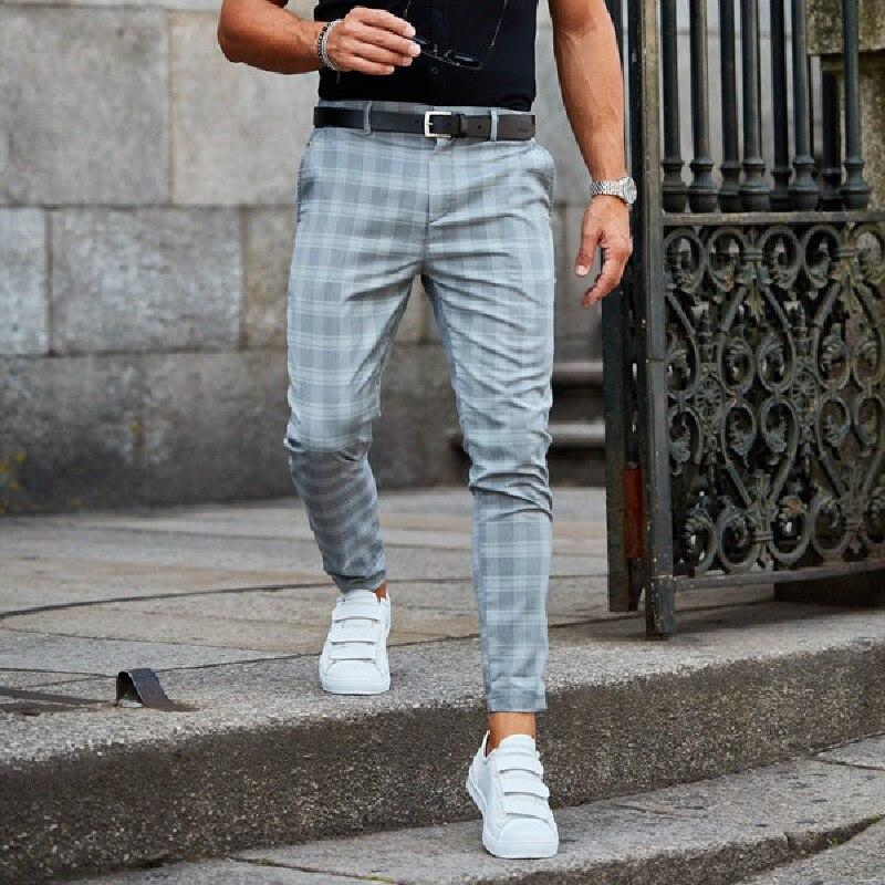 MARCUS - Stijlvolle geruite slim-fit chinos voor heren