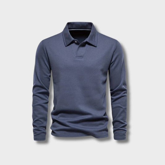 LUCAS – Lange mouwen poloshirt met klassieke kraag voor een stijlvolle en tijdloze look