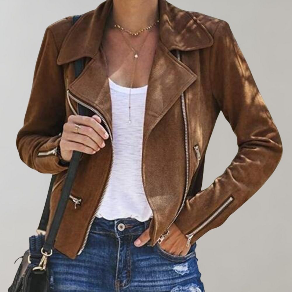 MELANIE - Chaqueta asimétrica moderna y elegante para mujeres - Glamorix