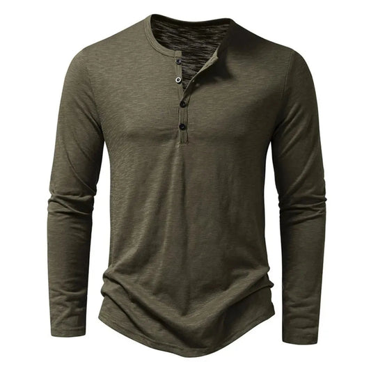 Casual heren longsleeve shirt met knoopsluiting en relaxte look – LEXON KNIT - Glamorix