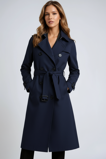 Trenchcoat Dames | Dubbele Knoopsluiting & Riem - Glamorix