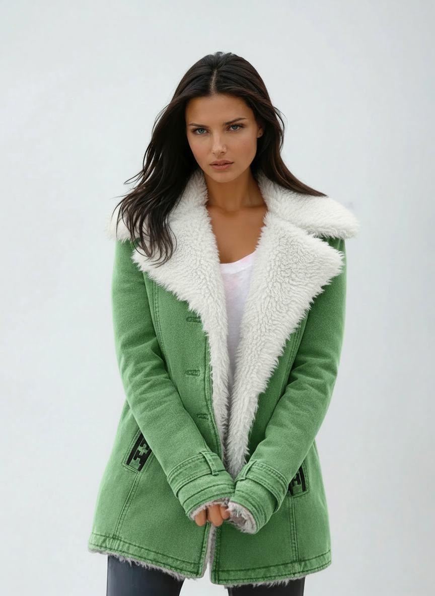 Jacky - Winterjas Dames | Bontkraag & Knopen - Glamorix