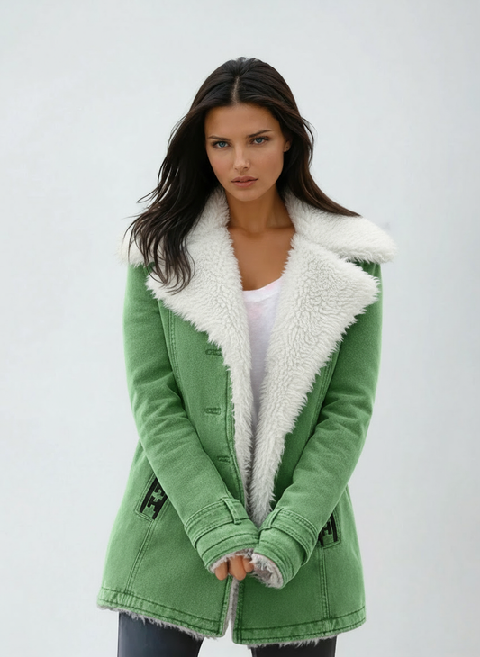 Jacky - Winterjas Dames | Bontkraag & Knopen - Glamorix