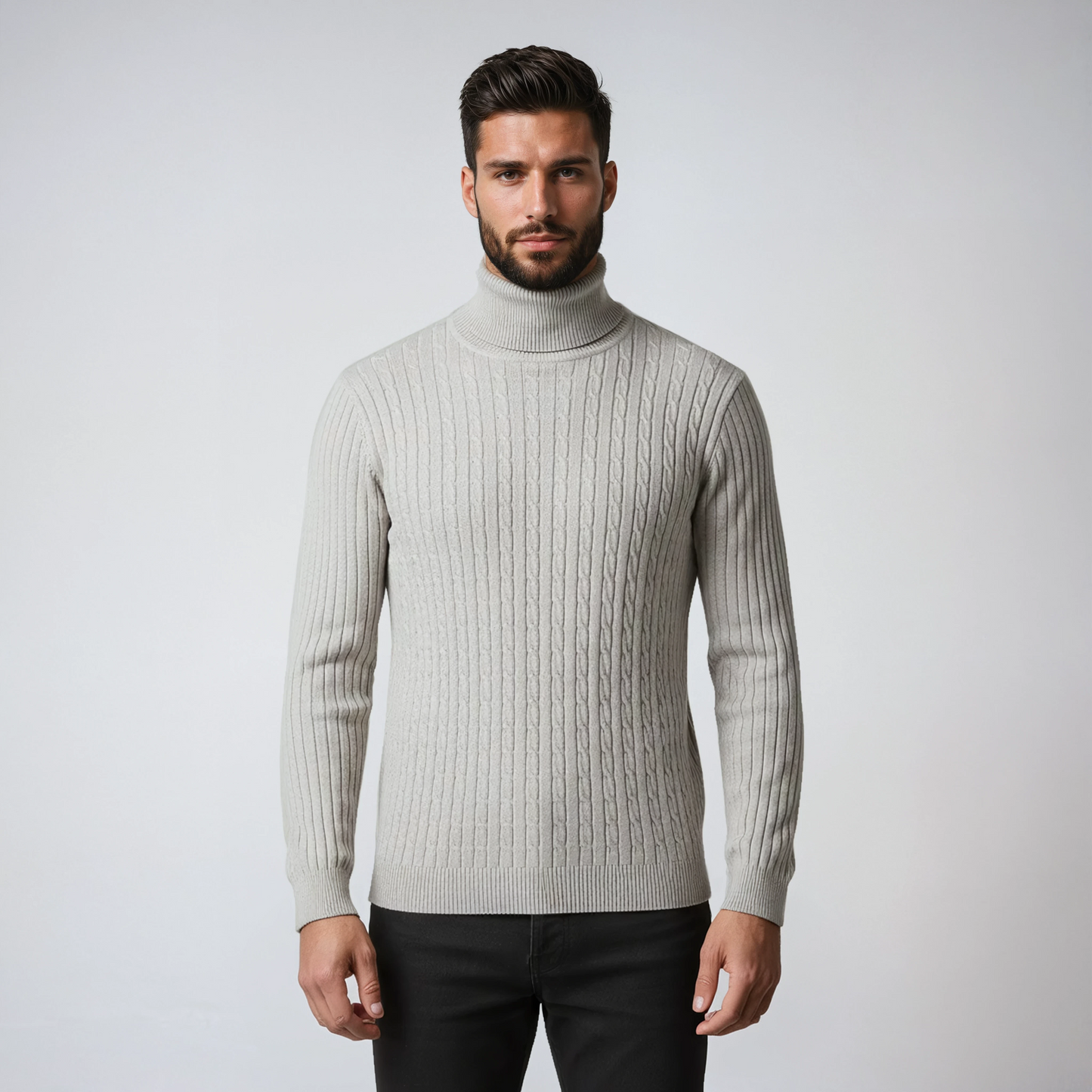 Coltrui voor heren met geribbelde structuur en lange mouwen en tijdloze stijl en warm geborgen gevoel – NOVAWEAR - Glamorix
