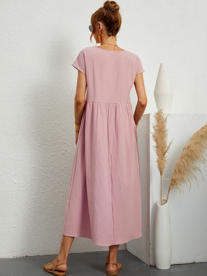 Elegante Linnen Damesjurk met Luchtige Pasvorm – ARDÉLIA