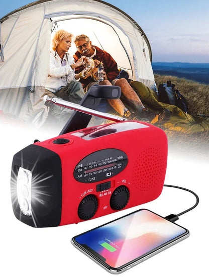 Multifunctionele noodradio met powerbank en LED-zaklamp – RESCUEWAVE PRO - Glamorix
