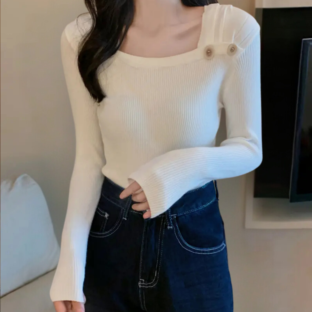 LIV - Geribde gebreide trui voor dames