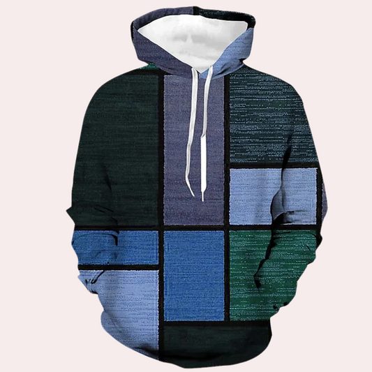 Comfortabele heren hoodie met moderne pasvorm – KAVIER - Glamorix