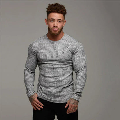 Ribgebreide heren trui met slanke pasvorm en tijdloze uitstraling – Nordhavn Knit - Glamorix