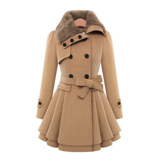 IVY - Winterjurk met strikdetail en fleecevoering voor dames