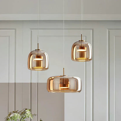 Moderne plafondlamp met helder glas en verfijnde afwerking – CLAREZZA ClearGlow - Glamorix