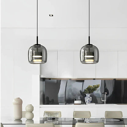 Moderne plafondlamp met helder glas en verfijnde afwerking – CLAREZZA ClearGlow - Glamorix