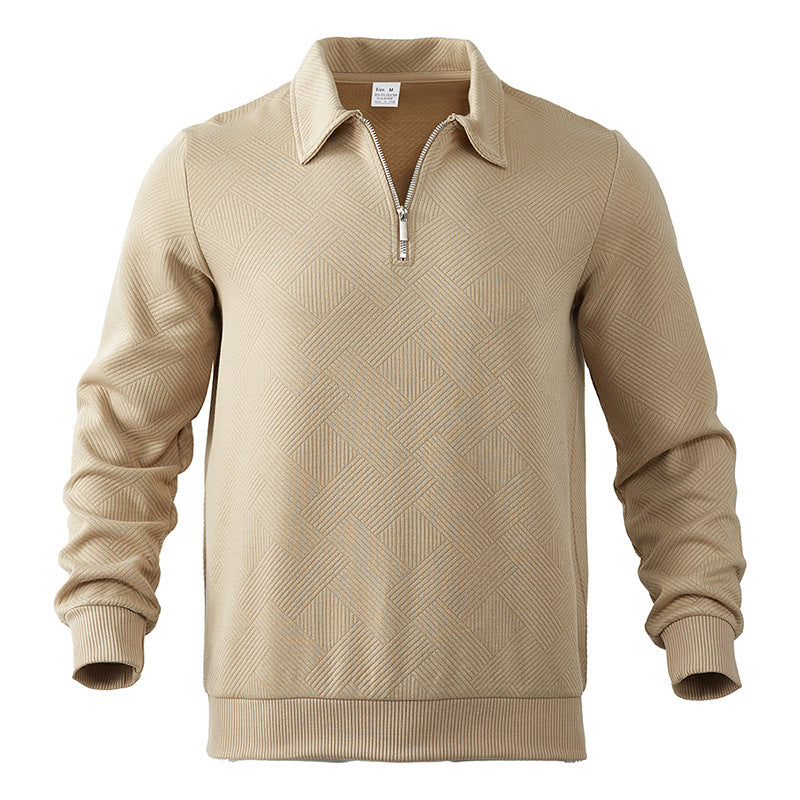 RIVER - Half-zip gebreide herensweater