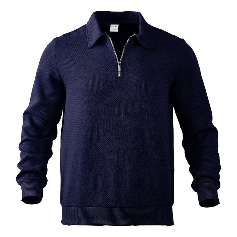 RIVER - Half-zip gebreide herensweater